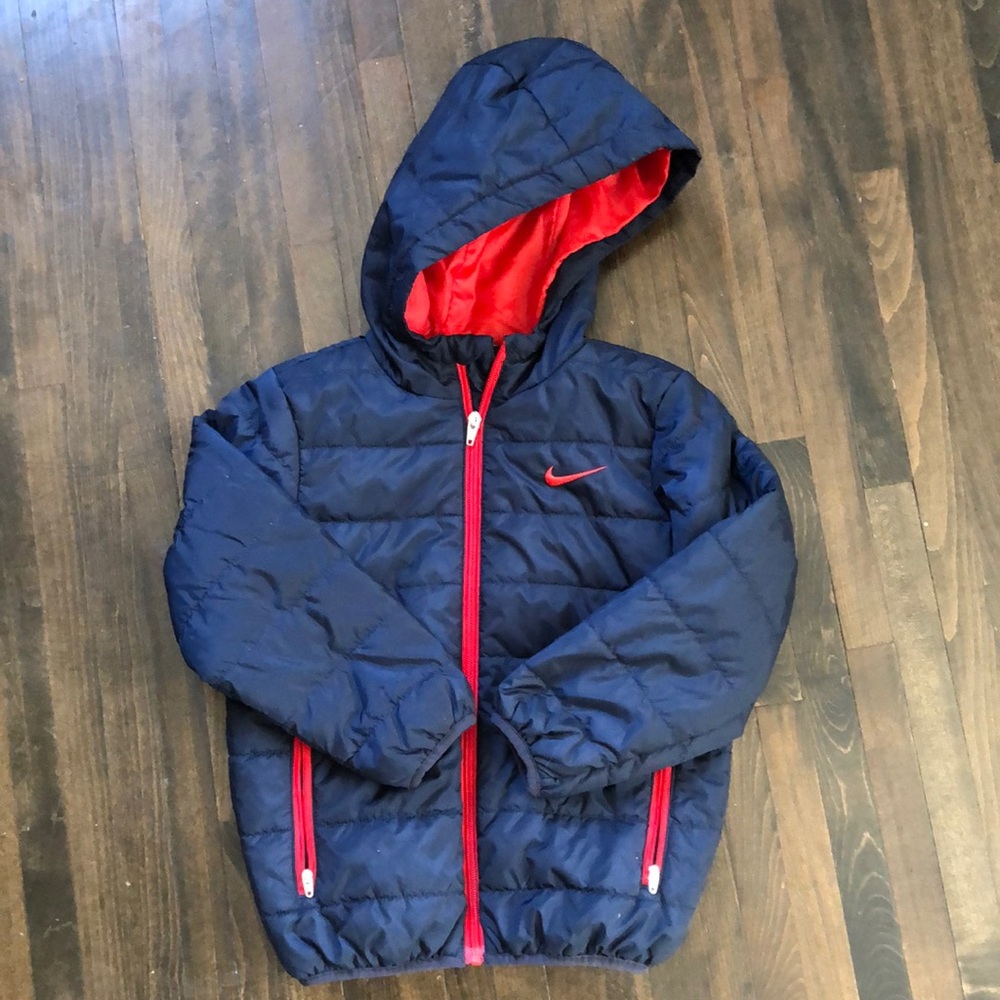 Boys Navy and Red Nike Performance Jacket, Size 7